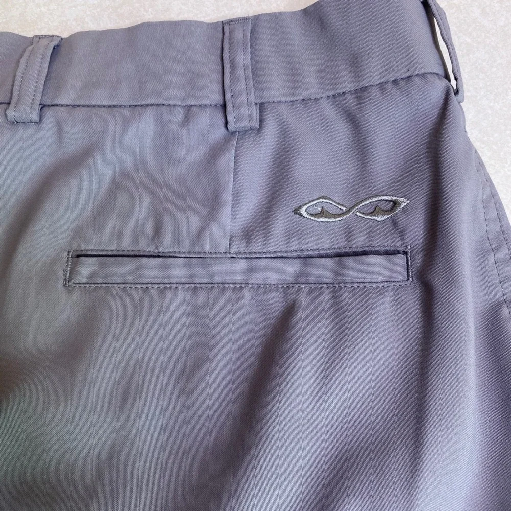 Snake Eyes Mens 36 Golf Shorts Gray Dry-18 Performance Flat Front Tech Pockets